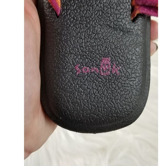 Sanuk Pink Orange Ankle Strap Women's Sandals Sz 8 - Picture 5 of 7